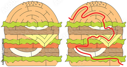 Hamburger maze