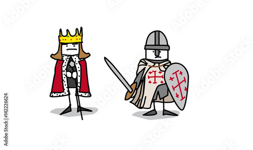 Personnages - Roi et son chevalier