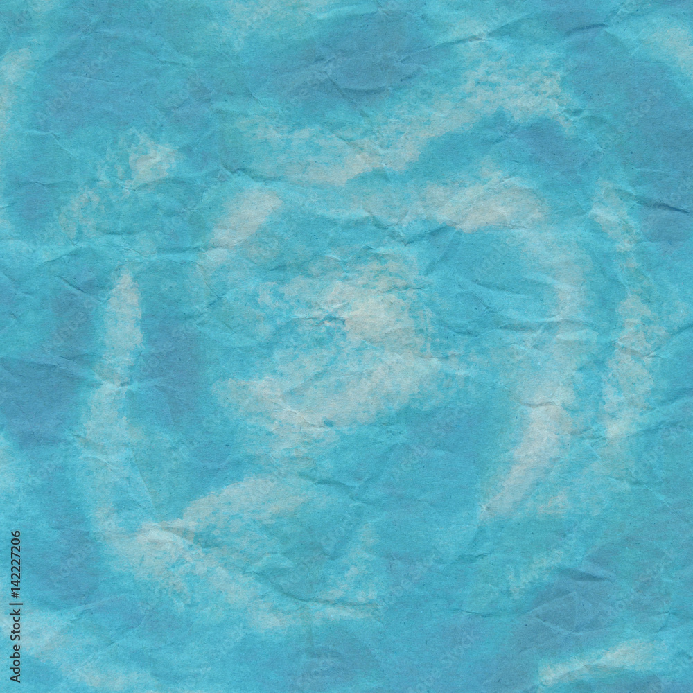 Obraz premium Blue crumpled paper for background