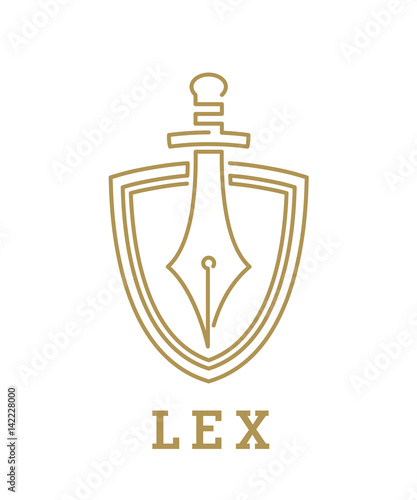 Law firm emblem. Vector illustration.
