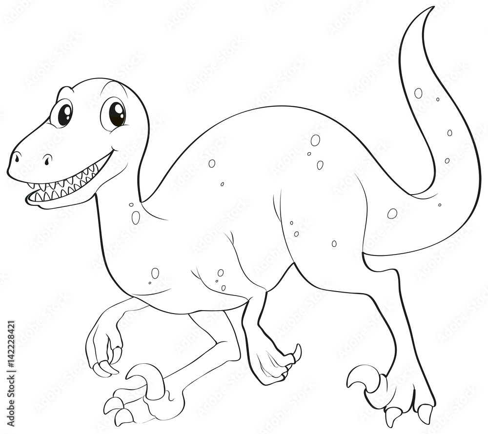 Fototapeta premium Doodles drafting animal for dinosaur