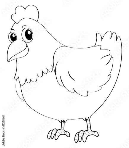 Doodle animal for hen