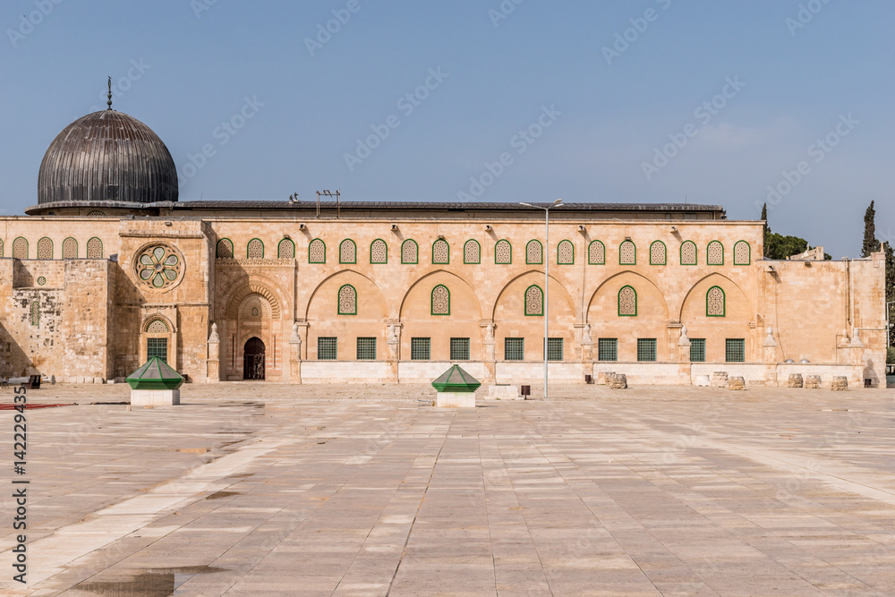 Al-Aqsa Mosque, also known as Al-Aqsa and Bayt al-Muqaddas, is the third holiest site in Sunni Islam and is located in the Old City of Jerusalem.
