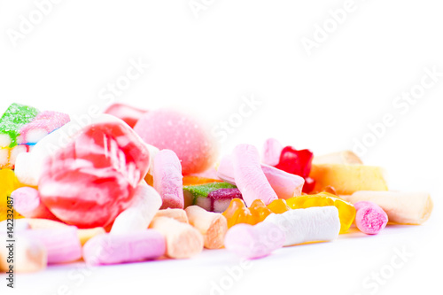 Multicolor sweets isolated