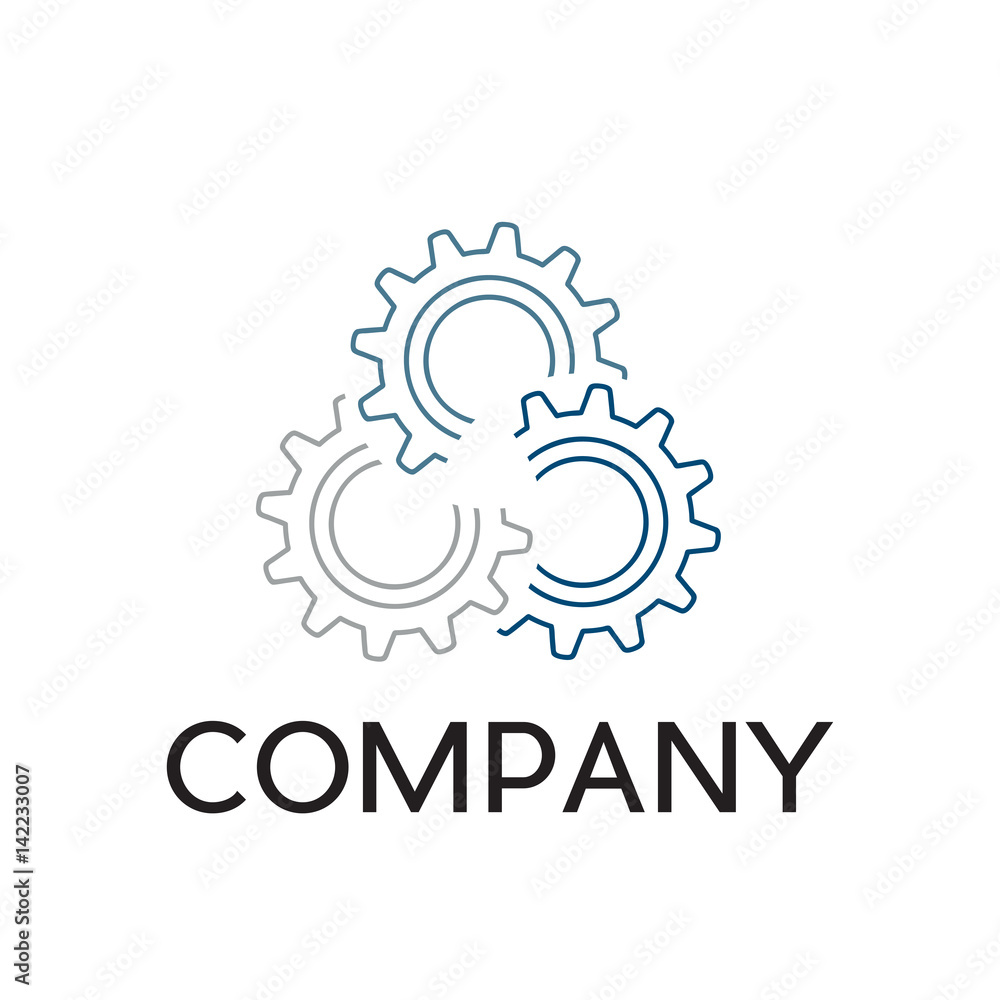 Vector sign industry with abstract gear. Engineer and mechanical concept Vector sign industry with abstract gear. Engineer and mechanical concept