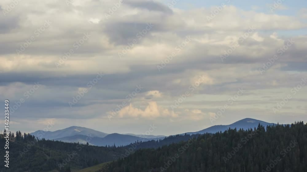 Cloudy sky timelapse in Ukrainian Carpathian mountains Cloudy sky timelapse in Ukrainian Carpathian mountains