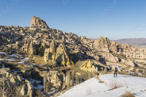Uçhisar village in Cappadocia, Turkey