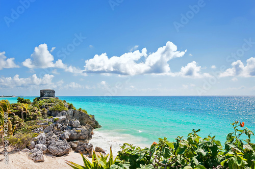 Tulum Ruins by the Caribbean Sea
