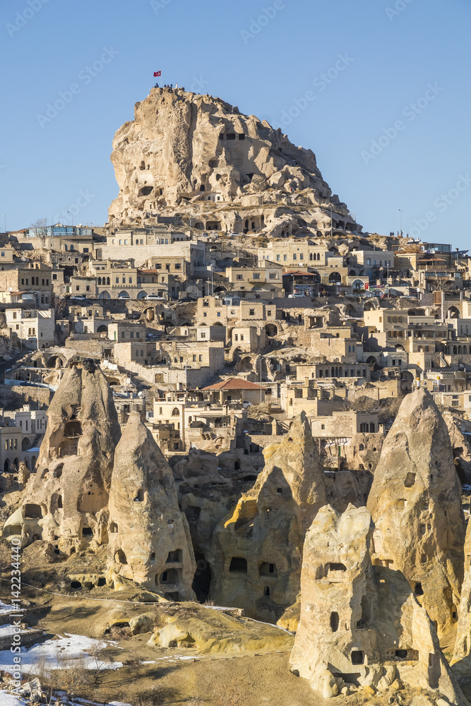 Uçhisar village in Cappadocia, Turkey