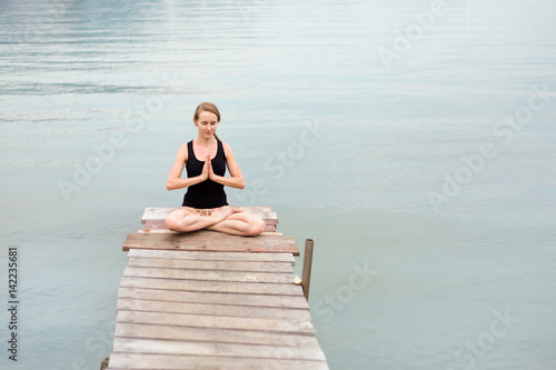 Summer yoga meditation in Thailand