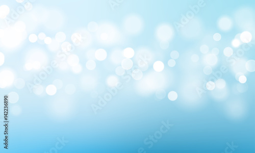 Blue light bokeh flare glitter or sparkling vector background