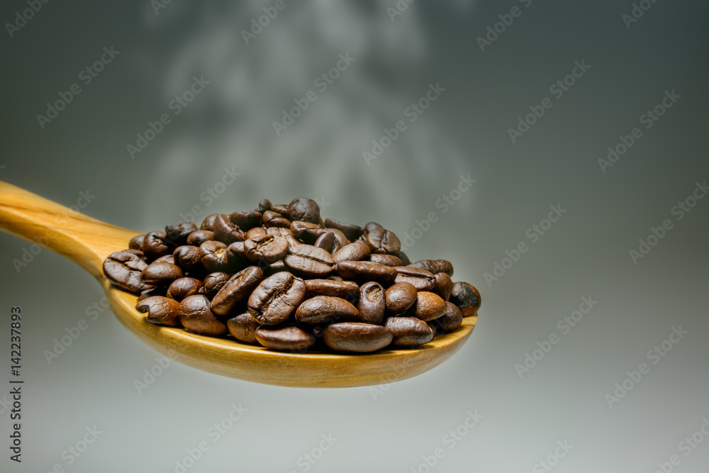 coffee bean in spoon