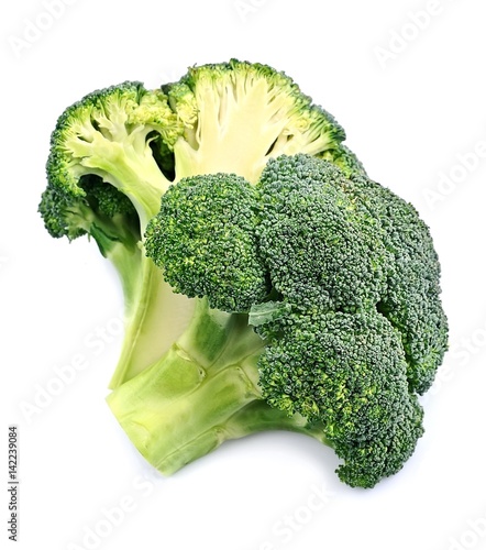 Fresh broccoli isolated .