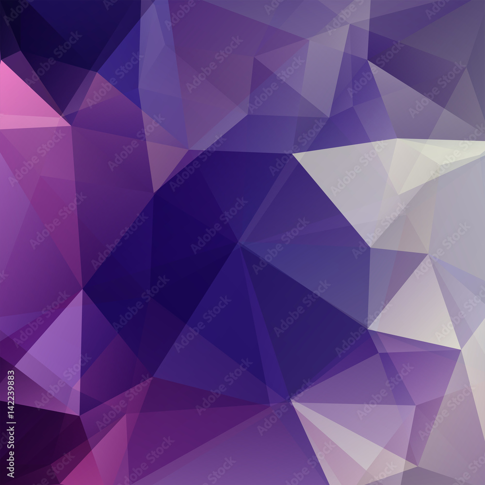 Abstract background consisting of purple, beige triangles. Geometric design for business presentations or web template banner flyer. Vector illustration