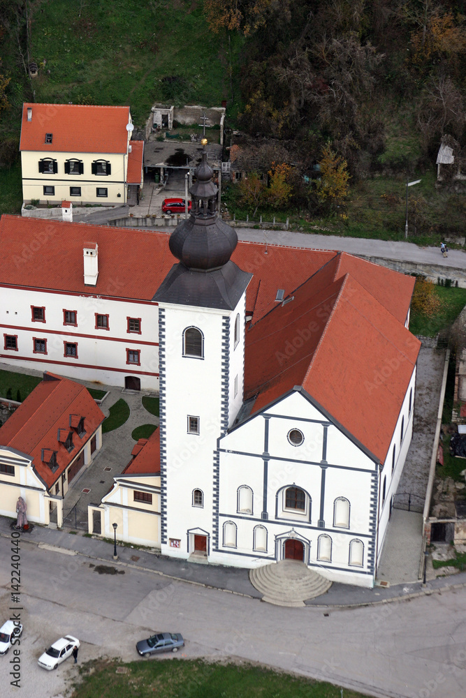 Obraz premium Parish Church of Saint Nicholas in Hrvatska Kostajnica, Croatia
