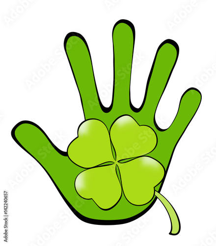 Kleeblatt in Hand