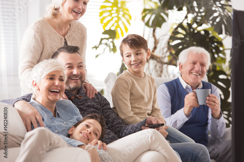 Family spending afternoon together