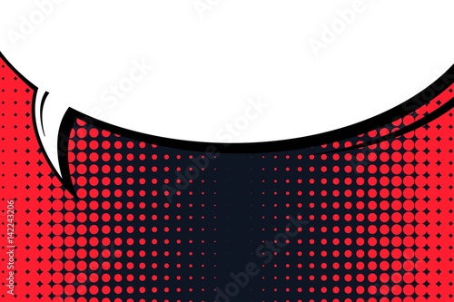 Abstract creative concept vector comic pop art style blank, layout template with clouds beams and isolated dots background. For sale banner, empty speech bubble set, illustration halftone book design.