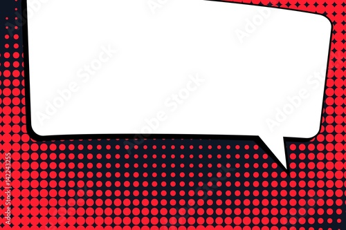 Abstract creative concept vector comic pop art style blank, layout template with clouds beams and isolated dots background. For sale banner, empty speech bubble set, illustration halftone book design.