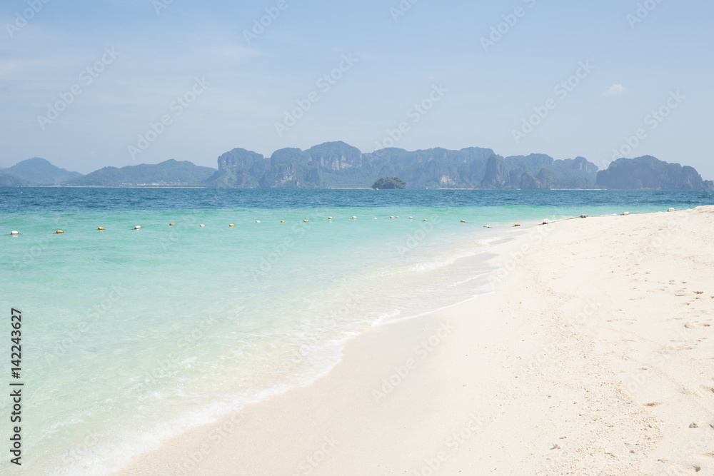 Sea beach, seascape of Thailand ocean travel background in Summer season.