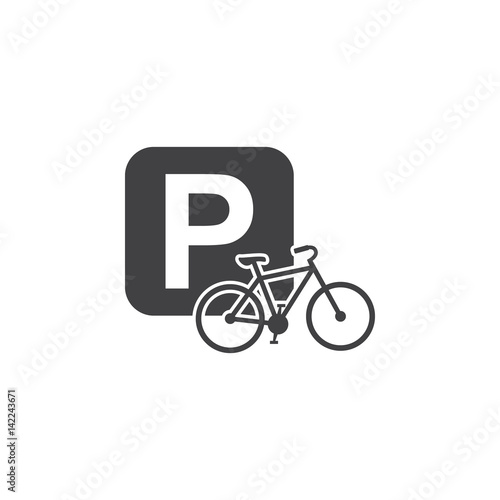 Bicycle Parking Icon. cycle vectror illustration