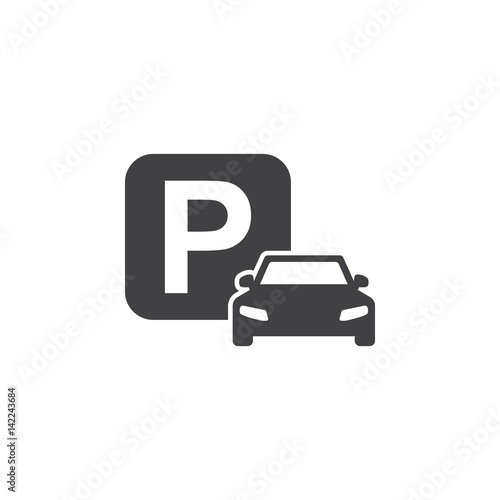 Car Parking Icon Car Park Vector Illustration Stock Vector Adobe Stock