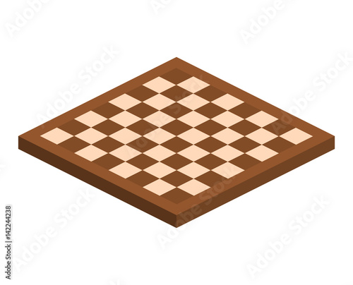 Isometric flat 3D vector chess