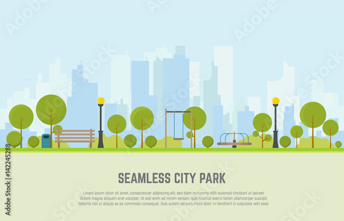 City park seamless background
