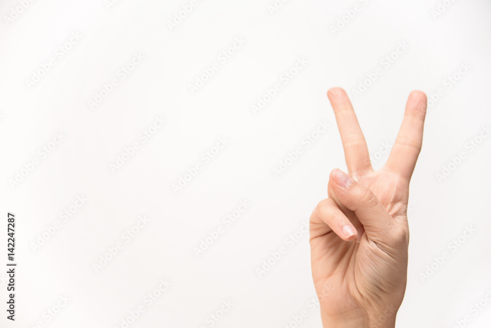 hand on white background hand on white background