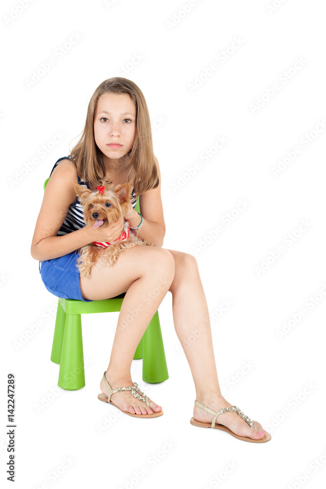 Girl and dog Girl and dog