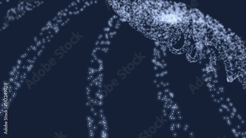 3d illustration of particle shape