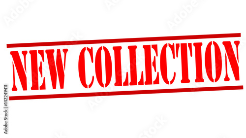 Rubber stamp with text new collection inside, vector illustration