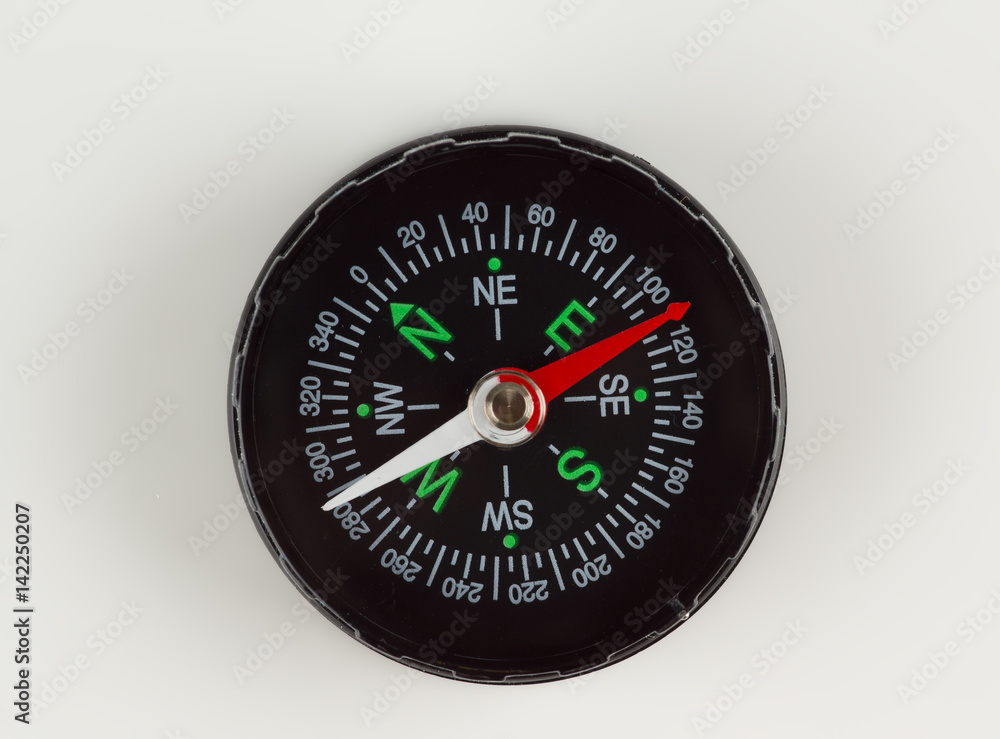 Round magnetic compass