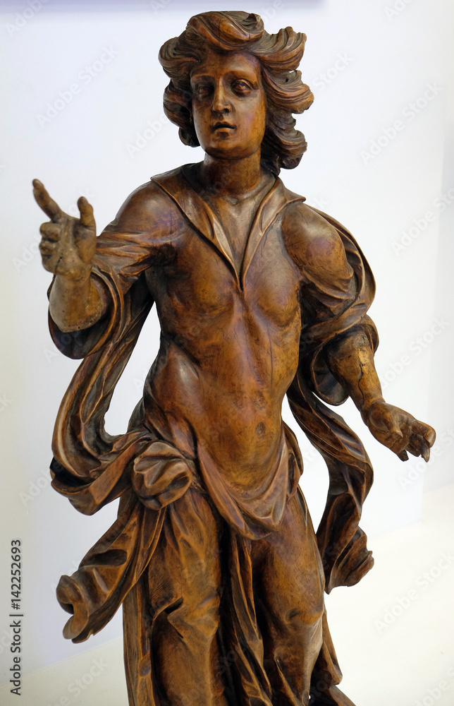 Fototapeta premium Archangel Gabriel, from the altar of St. Mary of the Zagreb Cathedral, exhibited in the Museum of Arts and Crafts in Zagreb, on February 17, 2015.