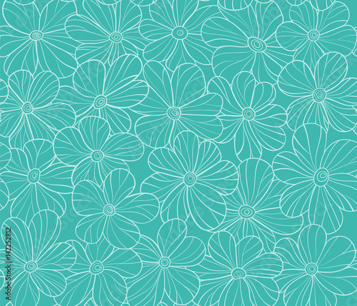 Pattern Flowers Blue