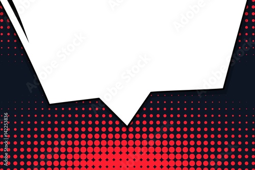 Abstract creative concept vector comic pop art style blank, layout template with clouds beams and isolated dots background. For sale banner, empty speech bubble set, illustration halftone book design.