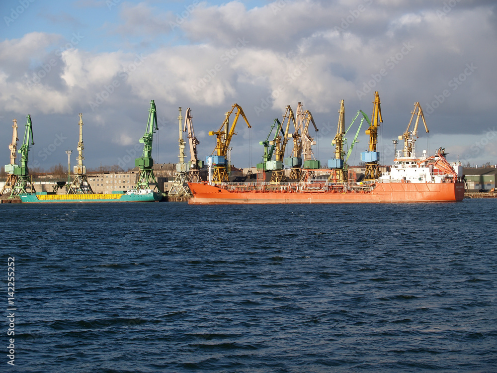 Lithuania. View of the Klaipeda seaport