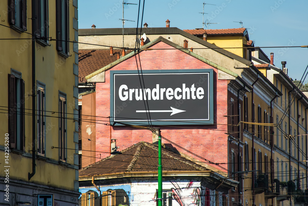 Obraz premium Schild 215 - Grundrechte