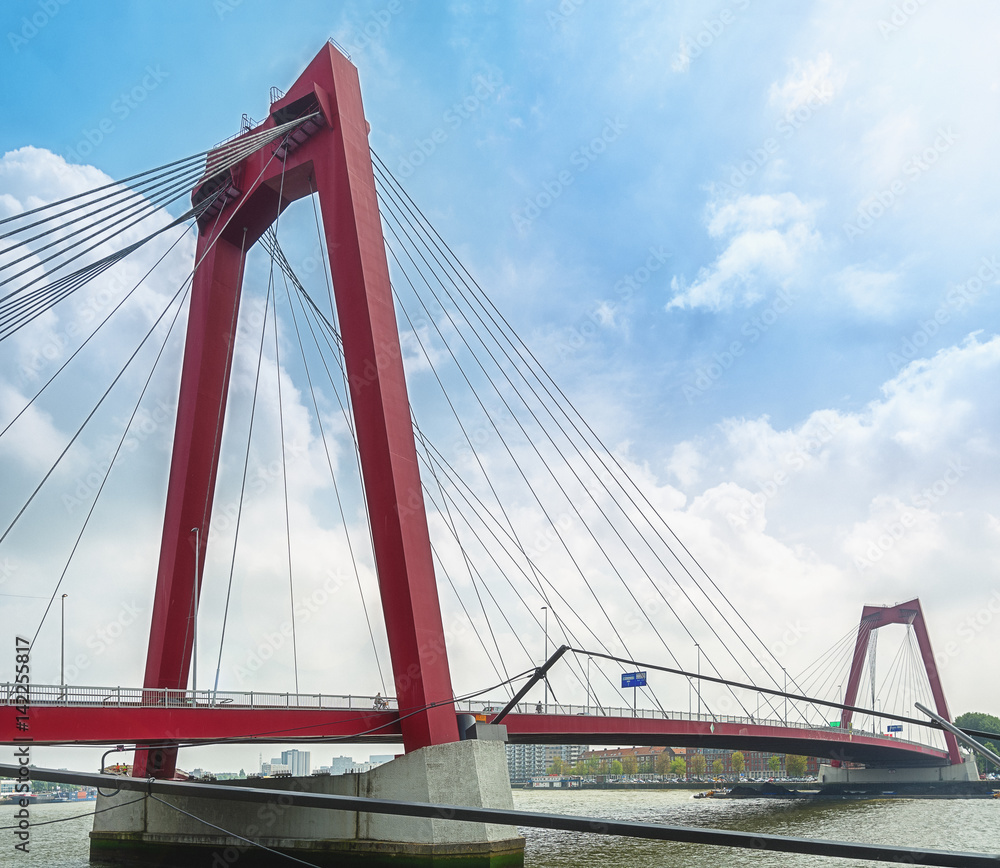 The bridge Willemsbrug in Rotterdam The bridge Willemsbrug in Rotterdam