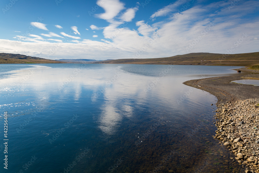 Fototapeta premium blau und weiß