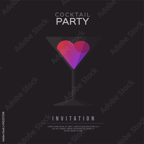 Cocktail Party layout for banners, wallpaper, flyers, invitation, posters, brochure, voucher discount.Vector illustration template