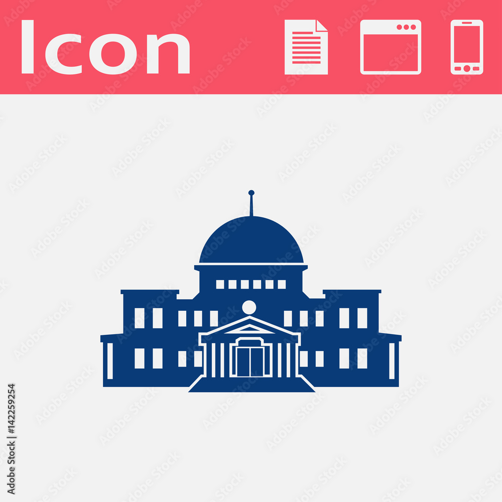 government building vector icon
