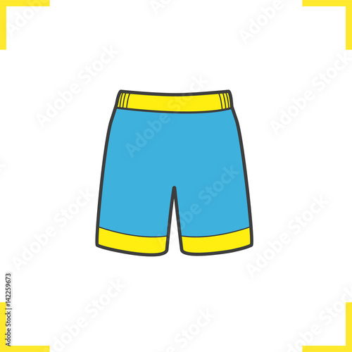 Swimming trunks color icon