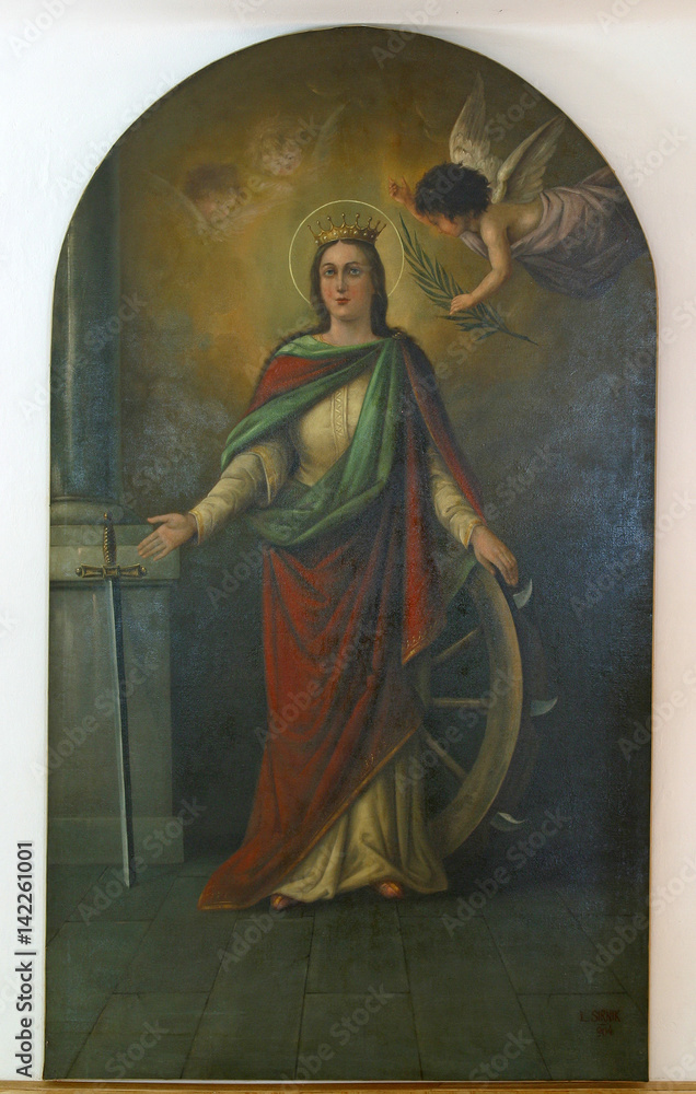 Saint Catherine, altarpiece in the church of Saint Catherine of Alexandria in Krapina, Croatia