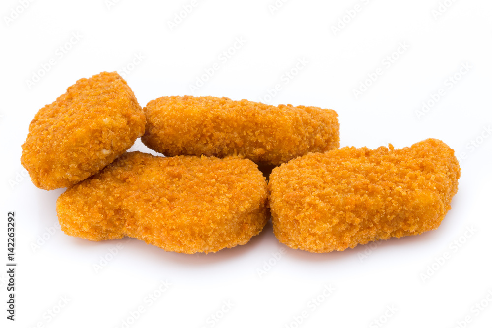 Nugget chiken on the white background. Nugget chiken on the white background.