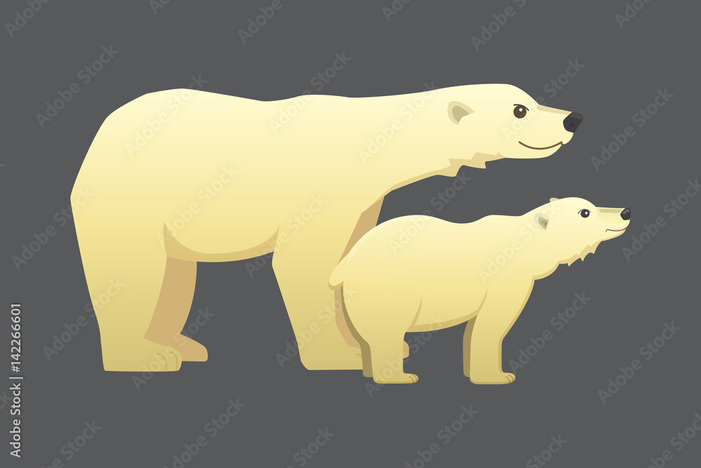 Polar white bear vector cartoon arctic animal. Polar white bear vector cartoon arctic animal.