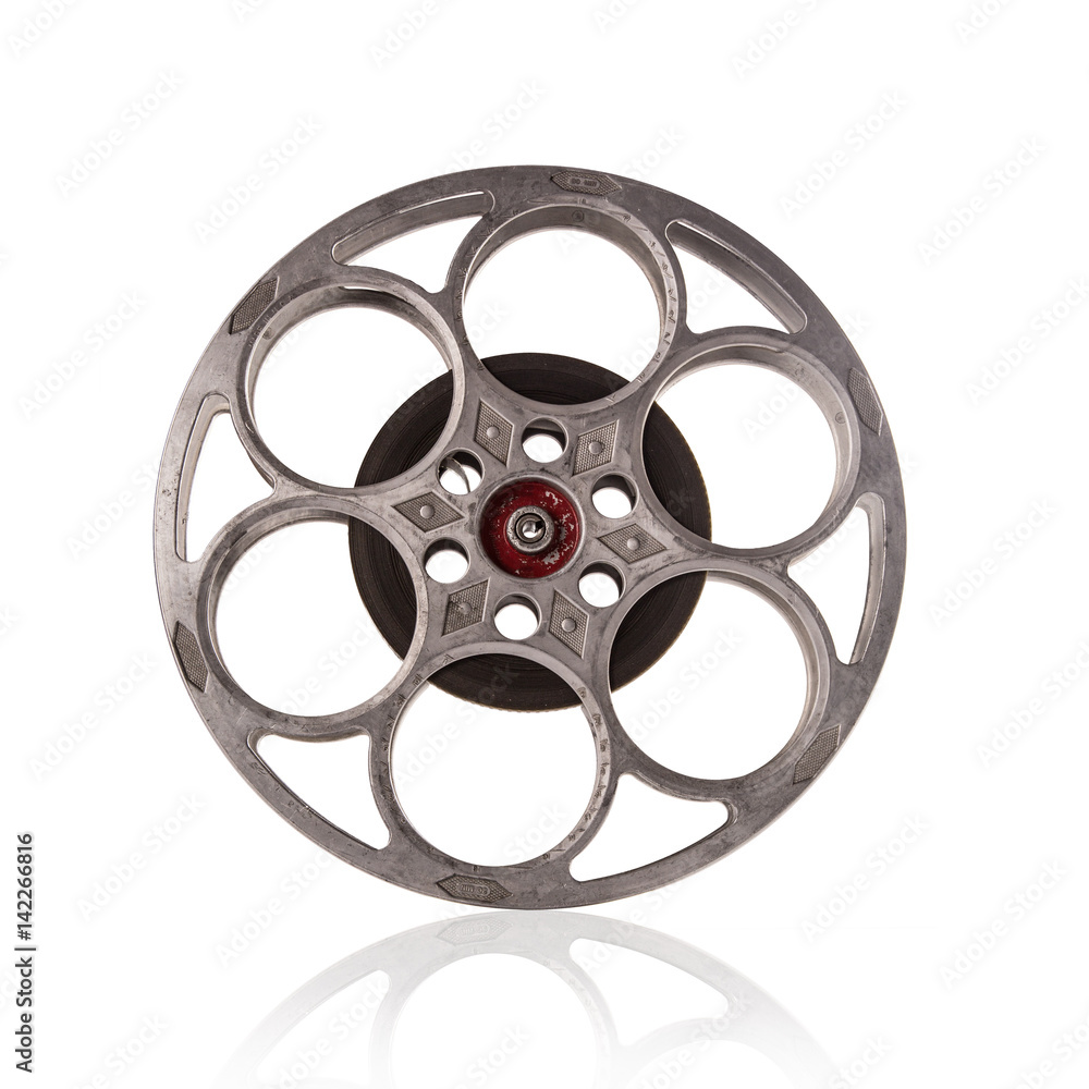Obraz premium Old fashioned motion picture film reel.