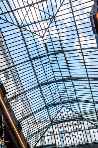 La verrière sur la cour intérieur dans le centre ville de Lyon