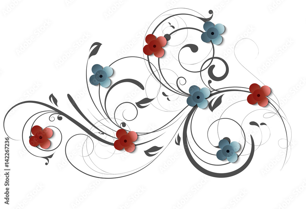 Abstract floral theme for design Abstract floral theme for design