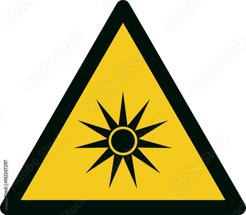 ISO 7010 W027 Warning; Optical radiation